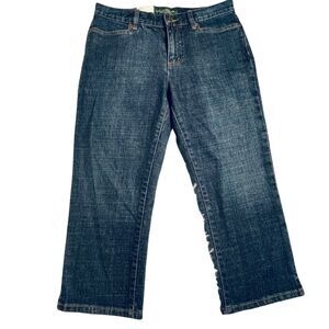 Lauren Ralph Lauren Classic Midcalf Blue Jeans 4 NWT